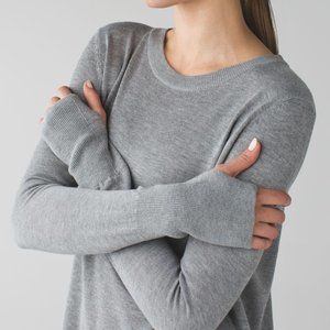Lululemon Bring It Backbend Grey Sweater